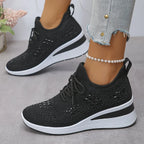 Mira / Lekkie sneakers z kryształkami