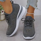 Mira / Lekkie sneakers z kryształkami