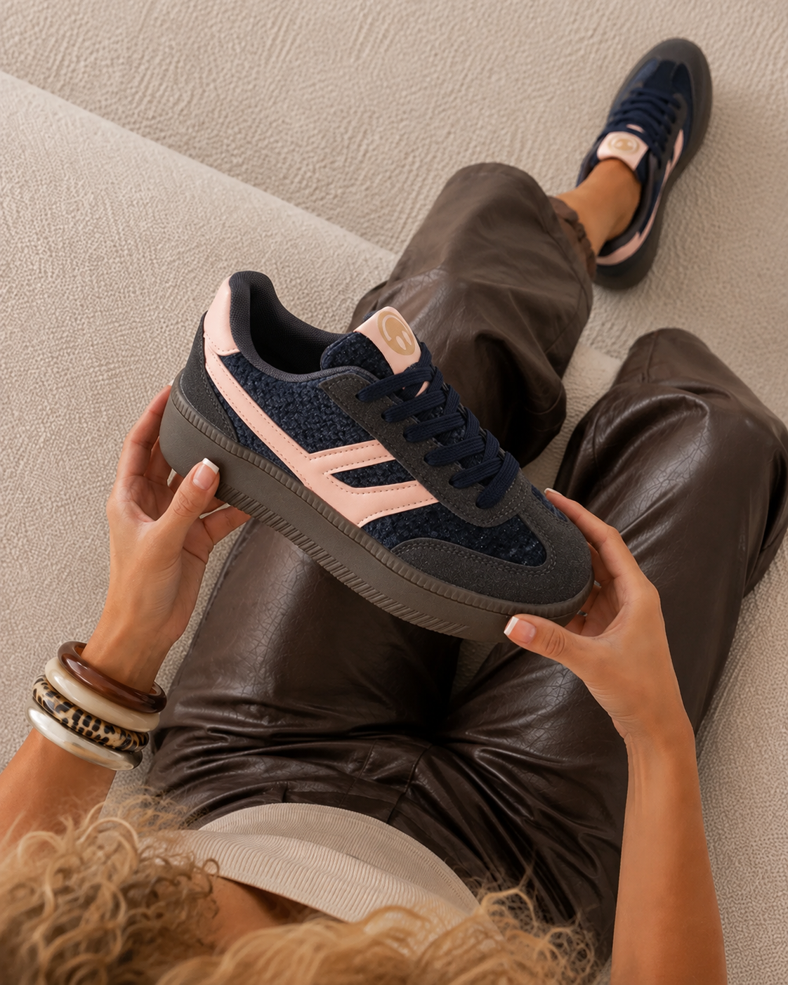 Keep Smiling Sneaker - Blue