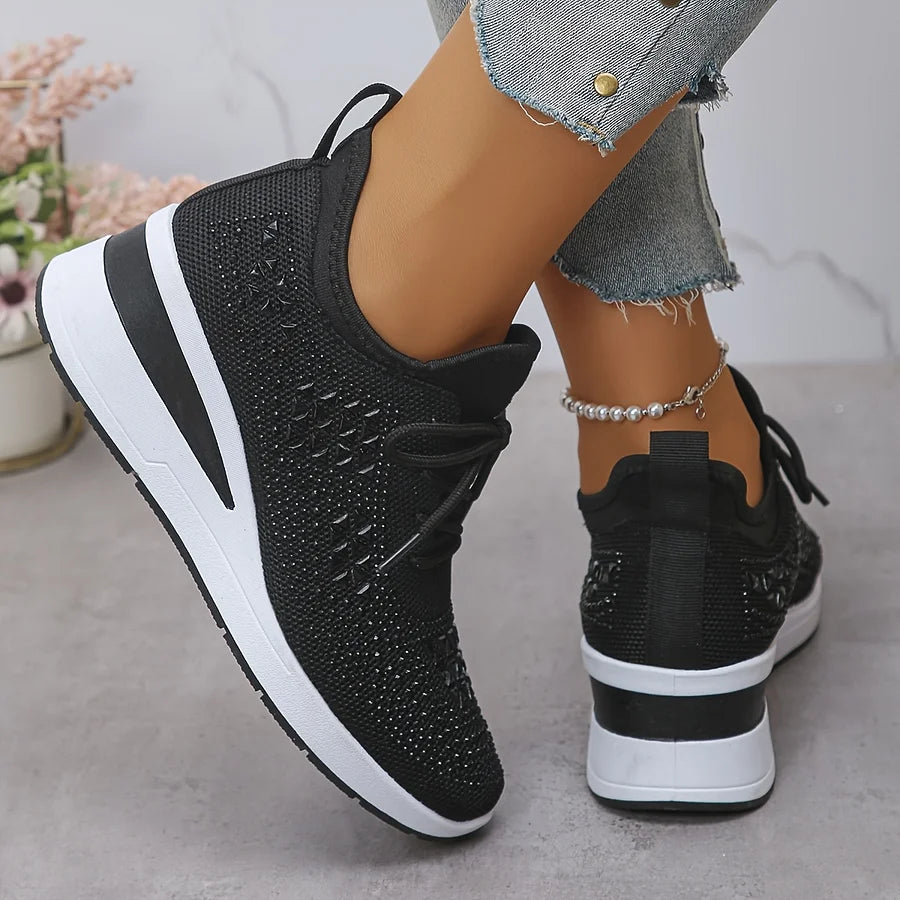 Mira / Lekkie sneakers z kryształkami