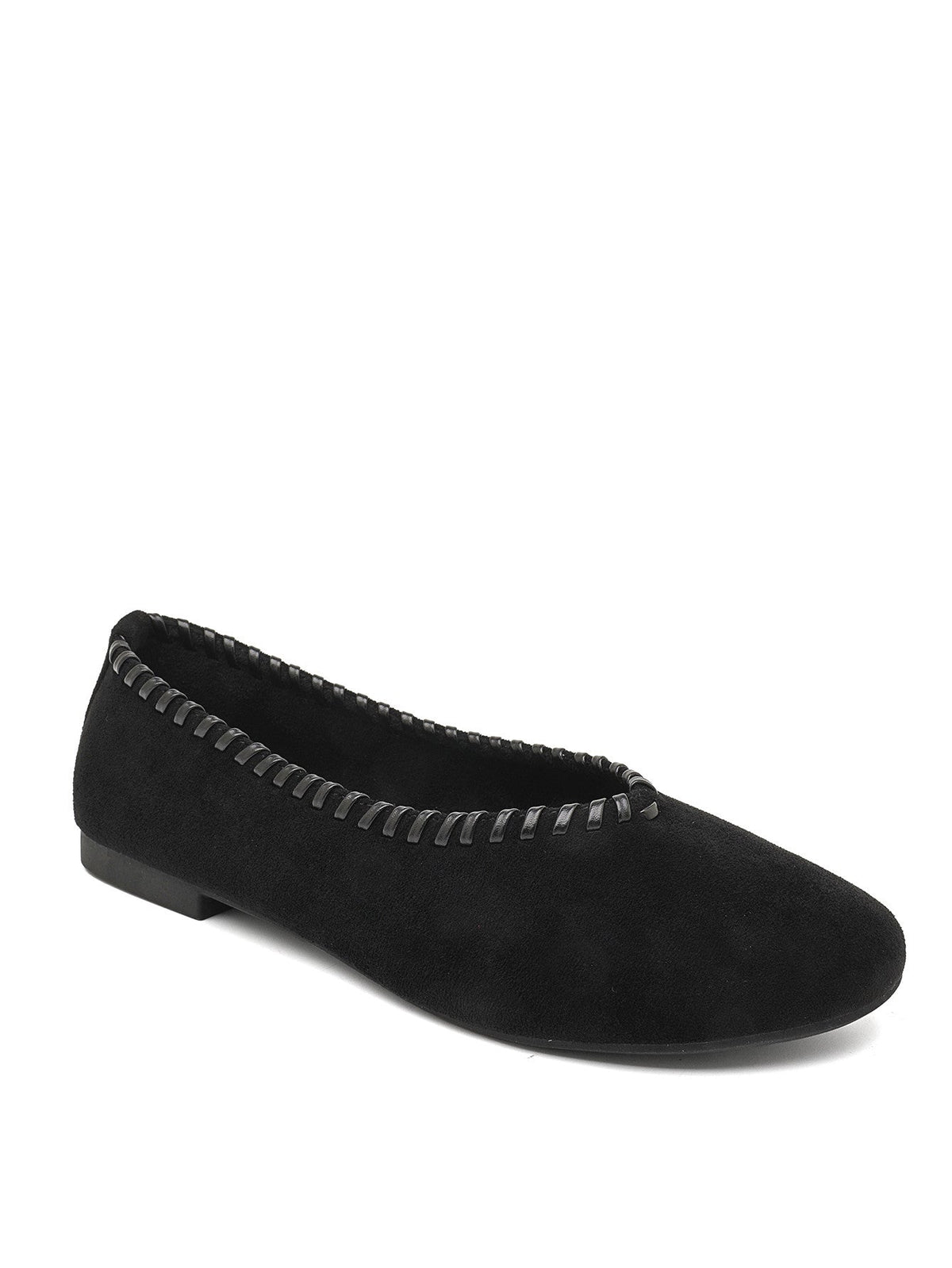 Stitched Black Loafers