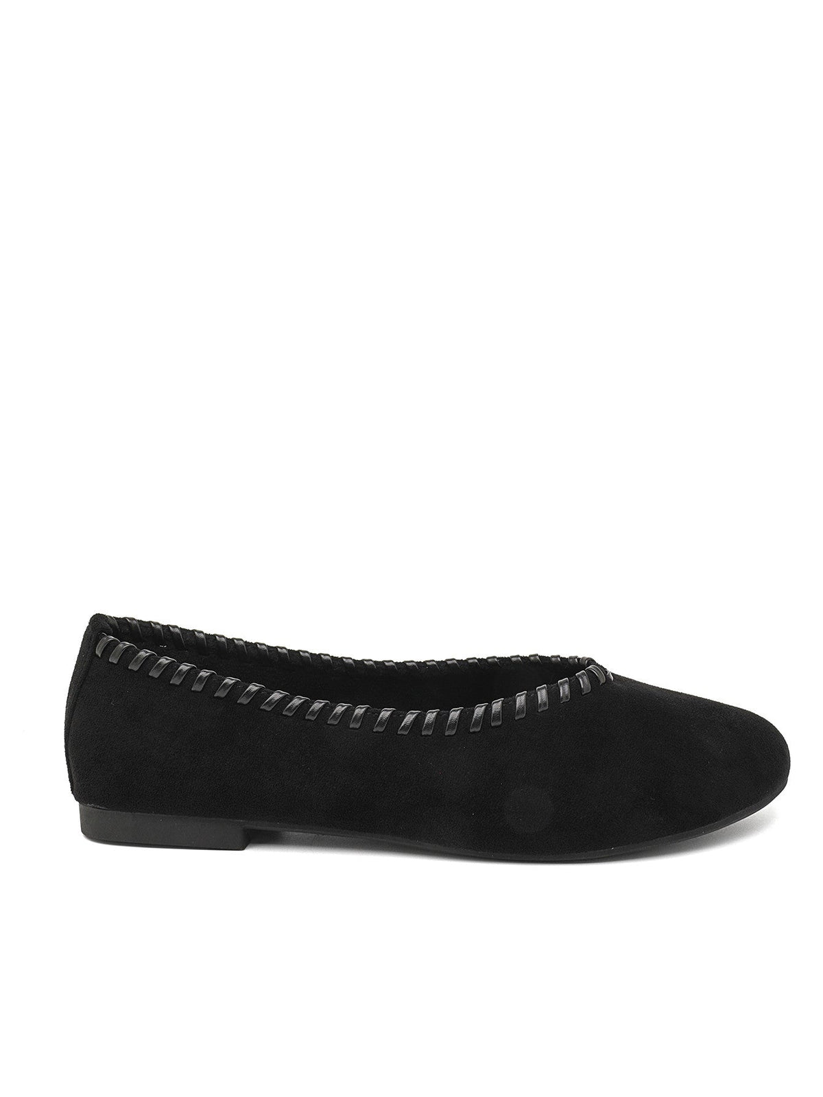 Stitched Black Loafers