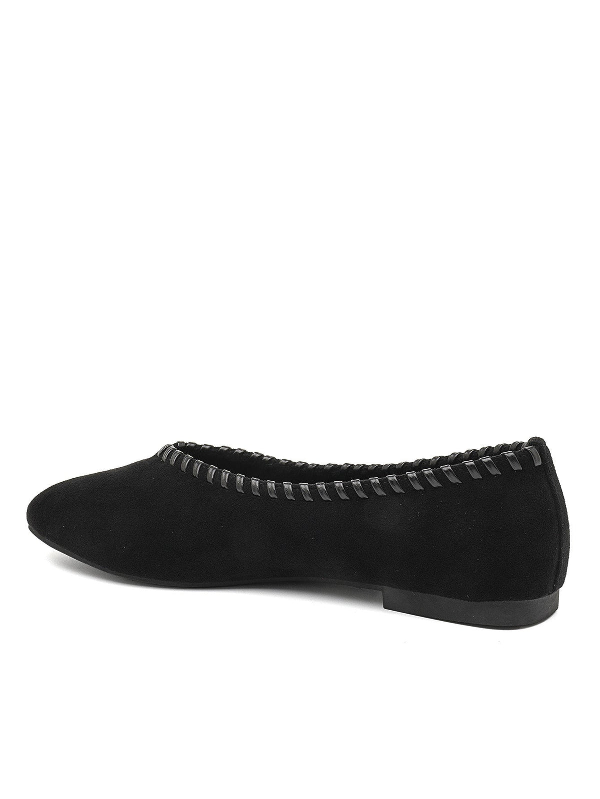Stitched Black Loafers