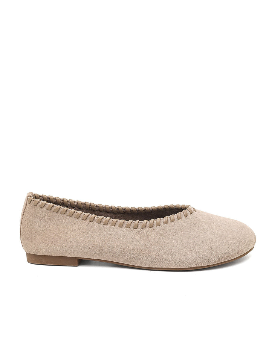 Stitched Khaki Loafers