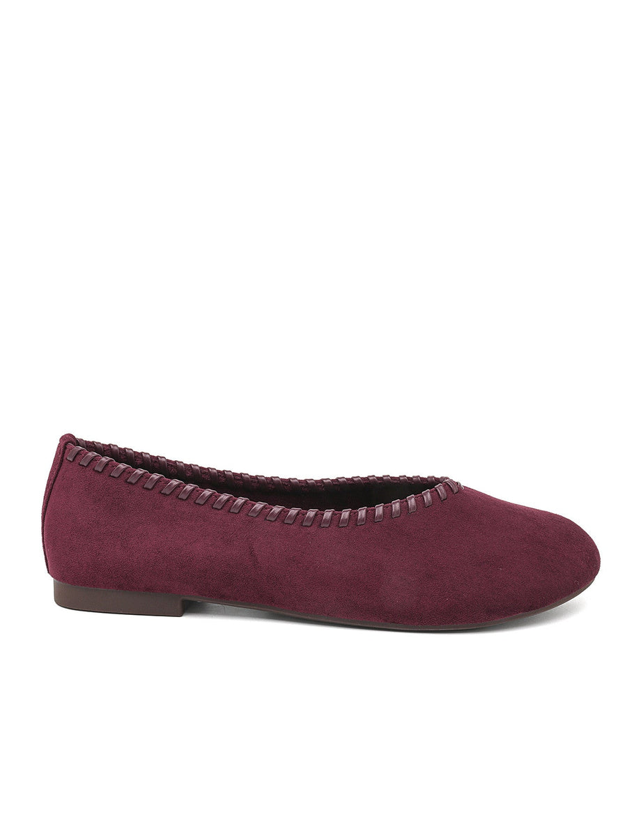 Stitched Bordeaux Loafers