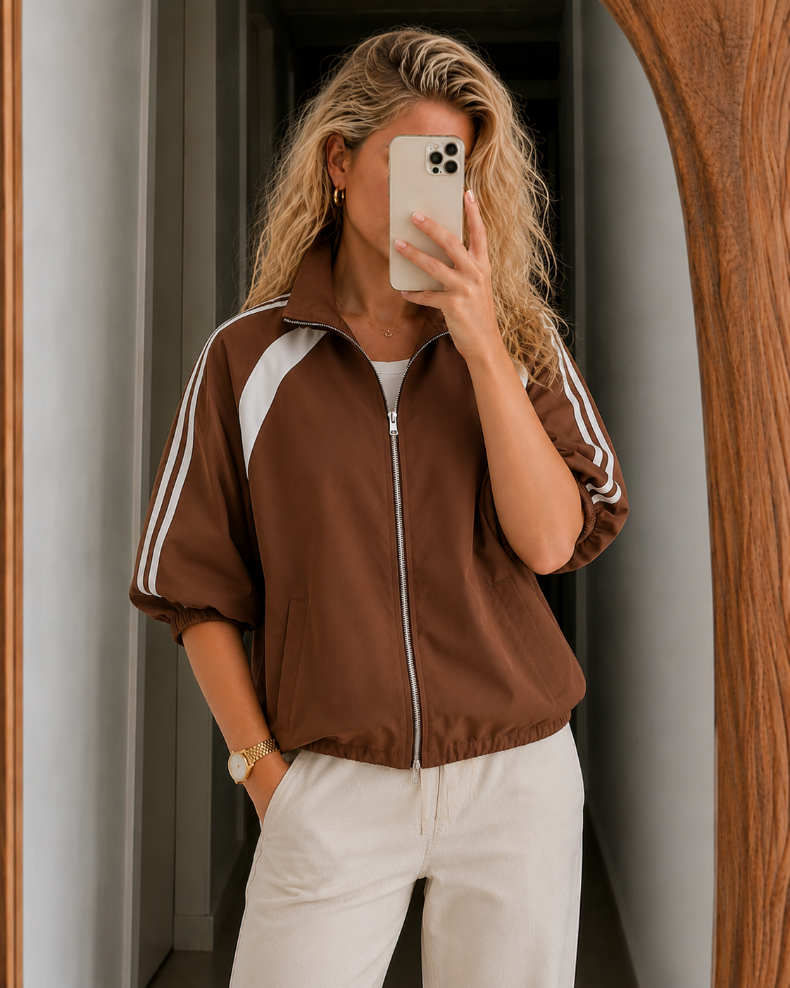 Cropped Bomber Jacket