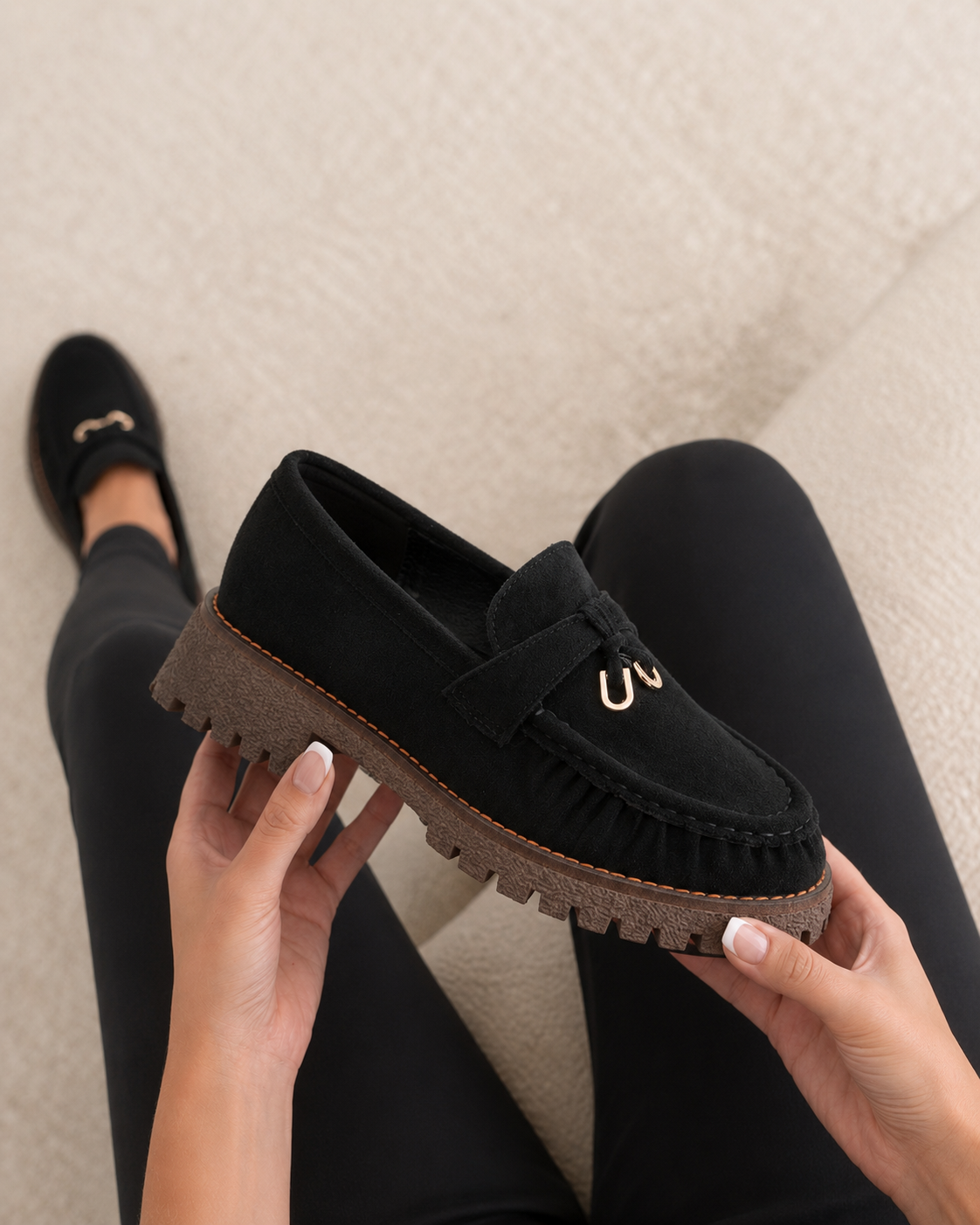 Laura Black Moccasins