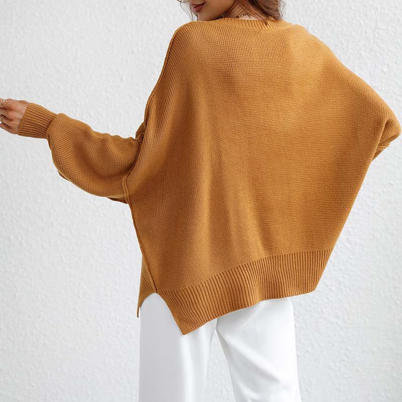 Casual Gebreide Trui In Effen Kleur
