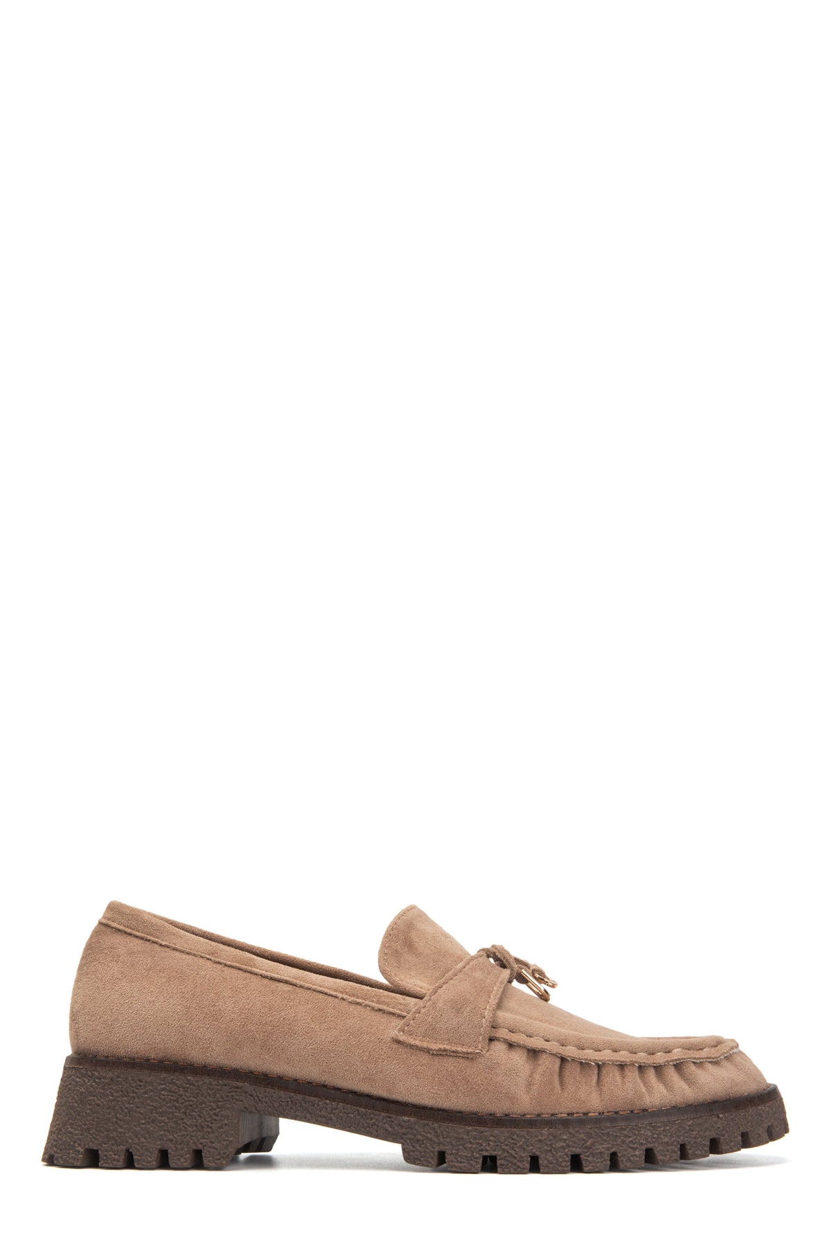Laura Taupe Moccasins