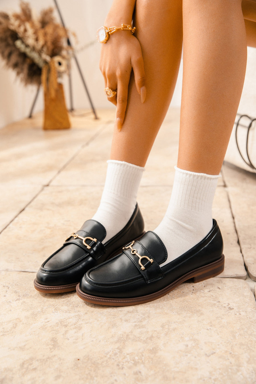 Lana Black Loafer