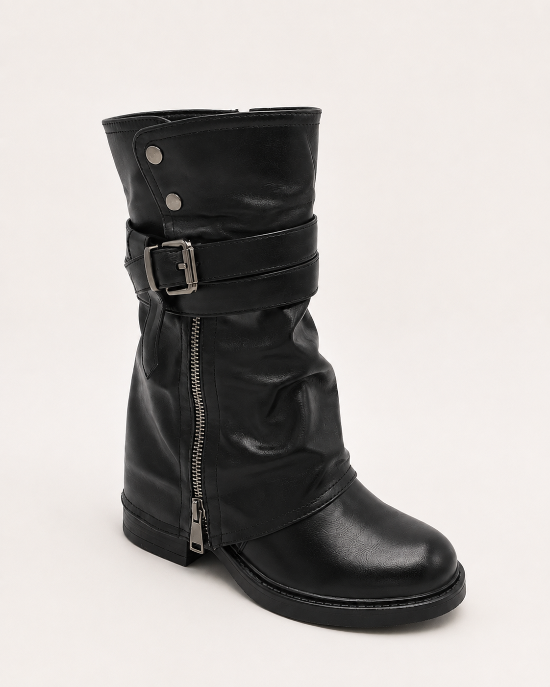 Miley Biker Boots - Black