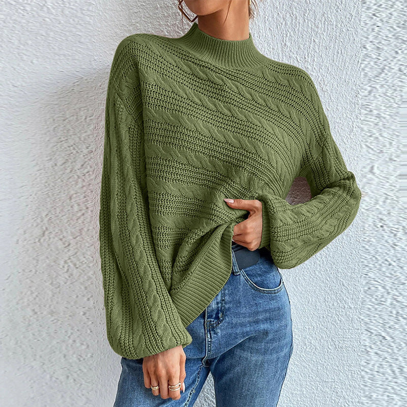 Casual Gebreide Trui In Effen Kleur