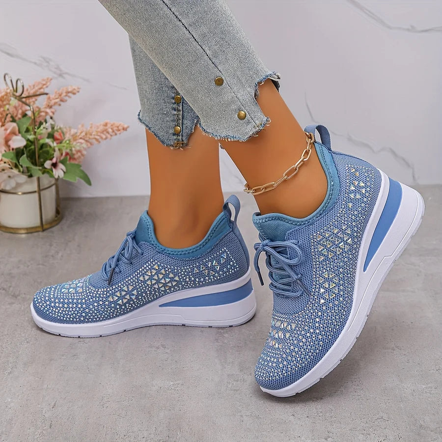 Mira / Lekkie sneakers z kryształkami